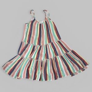 THML Sleeveless Striped Tiered Sundress